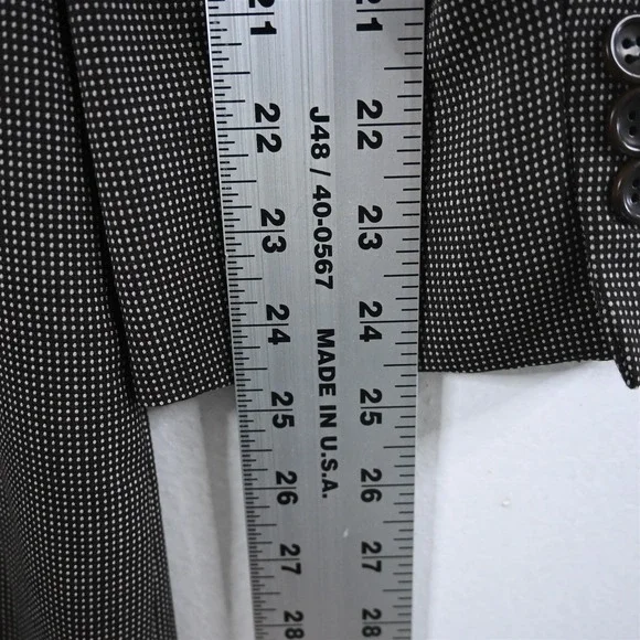 Armani Collezioni 40R Brown‎ Pin Dot 100% Wool Italy Blazer Jacket Sport Coat